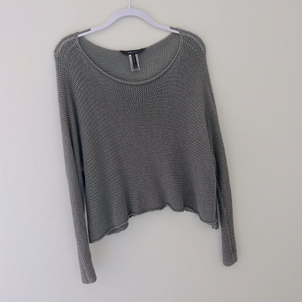Nordstrom BCBG BCBGMAXAZRIA slouchy knit sweater Crochet Off Shoulder Pullover